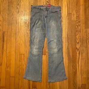 vanilla star y2k lowrise flare bootcut jeans lightwash denim size 9